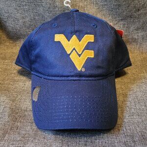 Signatures Blue/Gold Embroidered WV Mountaineers Snapback Hat NWT